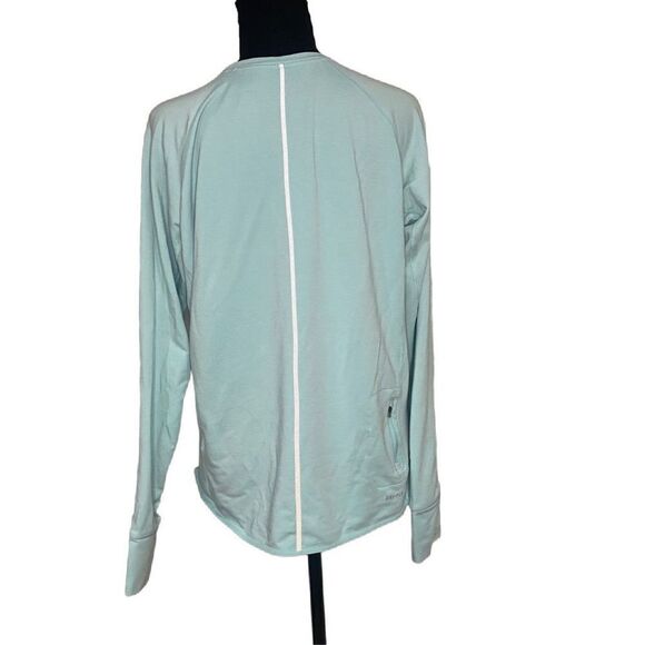 Nike Dri Fit Green-Blue Running Shirt with Thumbholes - Picture 5 of 9